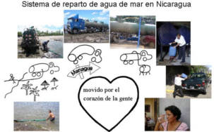Free sea water distribution system in Nicaragua